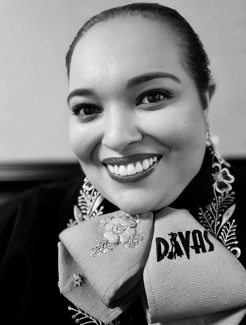 Dr. Lauryn Salazar in Mariachi Divas uniform, 2025