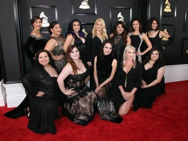 Mariachi Divas de Cindy Shea on the Grammy Awards red carpet