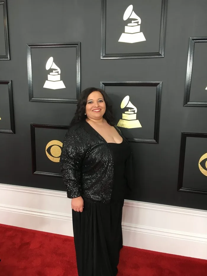 Dr. Lauryn Salazar on the Grammy Awards red carpet